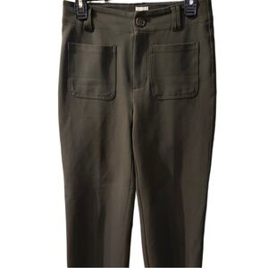 Olive Green Women’s Wide Leg Crop